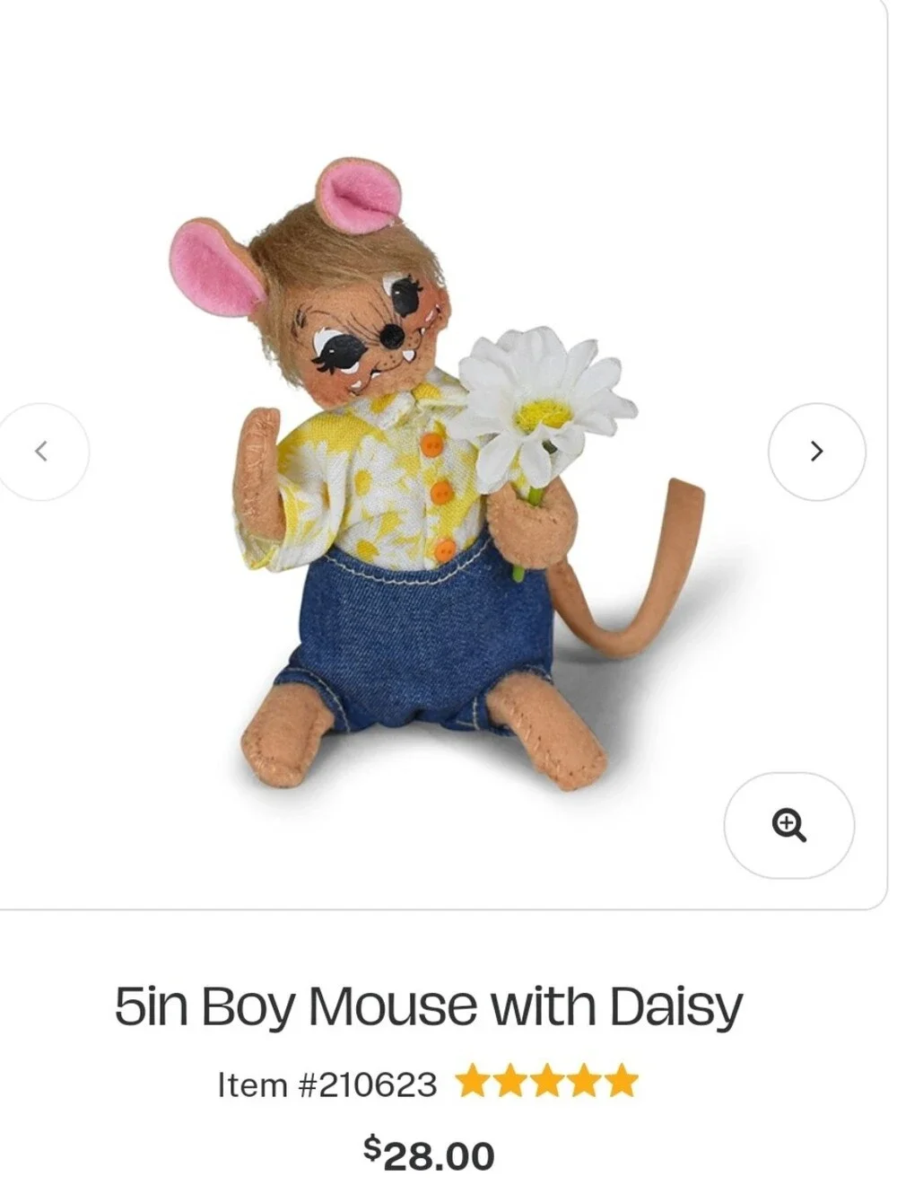NWT Annalee 2023 Boy Mouse with Daisy 5